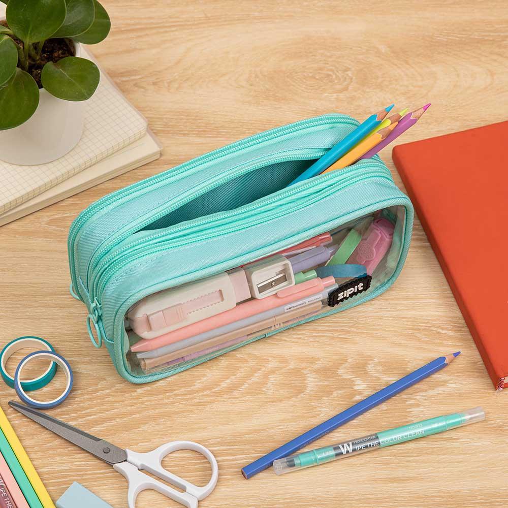 Half & Half Pencil Case Pencil/Storage Box ZIPIT