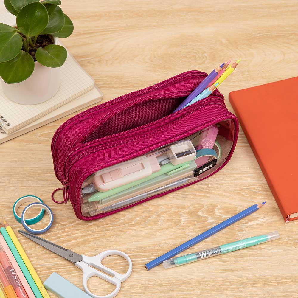 Half & Half Pencil Case Pencil/Storage Box ZIPIT
